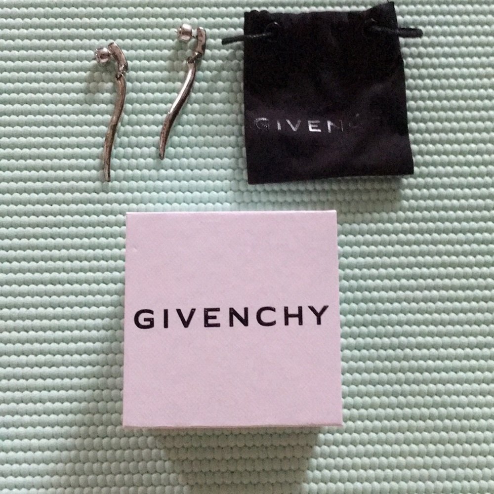 Givenchy Silver Drop Earrings